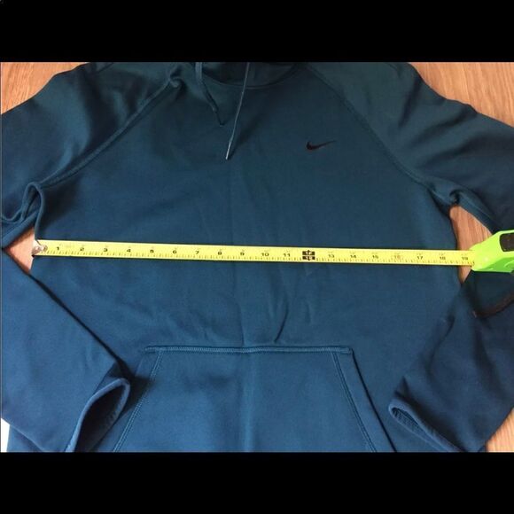 NIKE Dri-Fit Scuba Neck Hoodie Sweatshirt Turquoise Blue - Picture 9 of 9